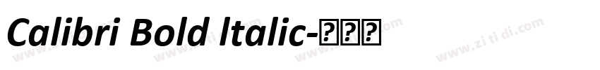 Calibri Bold ltalic字体转换